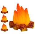 thumbnail image 2 of MOVTOTOP Ornement de Feu de Camp Artificiel pour Décoration Résine Design Compact Multicolore 4 Pcs, 2 of 7