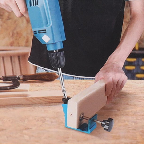 46x Pocket Dowel Jig Kit Bisagra oblicua Agujero Guía de perforación Perforadora (Azul) Ndcxsfigh Para estrenar