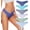 Multicolored-b1-6pack, variant on Women's V-Waisted Seamless Thongs No Show Breathable Comfortable Panties 6 Pack