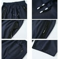 thumbnail image 5 of Tyhengta Mens Shorts Casual Drawstring Zipper Pockets Elastic Waist DK2081/Navy 40, 5 of 8