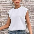 thumbnail image 6 of Summer Savings Clearance 2025! loopsun Womens Tops,Womens Plus Size Tops,Women Casual Short Sleeve Short Sleeve Solid Pullover Blouse T-shirt Tops Loose White XS, 6 of 6