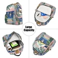 thumbnail image 5 of FORMRS Mini Backpack Purse for Women Quilted Travel Daypack Casual Shoulder Bag, Colorful Seaside, 5 of 7