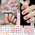 thumbnail image 3 of Visland 6 Sheets Nail Art Stickers Decals Self-Adhesive 3D Pink Heart Love DIY Winter Decoration Tools Accessories Long Beauty for Women Girls Kids, 3 of 10