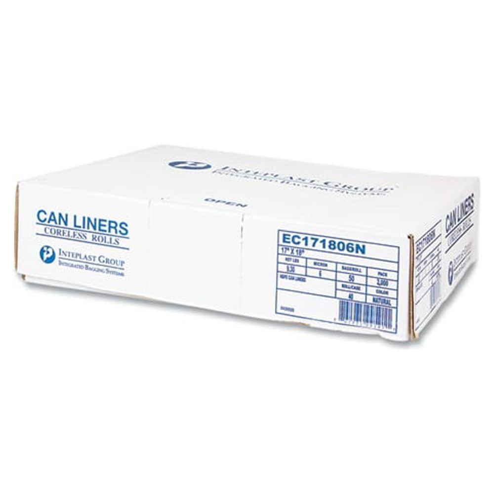 Inteplast Group High-Density 4-Gallon Trash Bag, 50/Roll, 40 Rolls/Carton