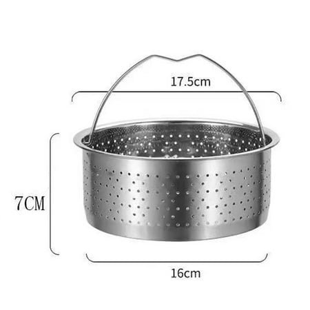

Steamer Insert Steamer Pot Stainless Steel Basket Rice Steamer Pressure Cooker 17.5cm