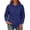 231#Navy, variant on Women's Pullover Hoodie, Soft Hooded Sweatshirt with Pocket, Casual Loose Warm Tops Dark Gray 2XL