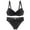 Black, variant on Women's Lace Push Up Bralettes and Briefs Underwear Set Sexy Wireless Seamless Bras Bikini Panties Set