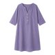 thumbnail image 5 of Neewe Women Summer Dress Cotton Linen Plain V Neck Half Sleeve Dress Button Down Tunic Dress Daily Outfits, 5 of 5