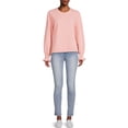 thumbnail image 2 of Time and Tru Women’s Smocked Cuff Sweatshirt, 2 of 5