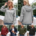 thumbnail image 4 of Chaquetas para mujer Chaqueta impermeable ligera con capucha y bolsillos Cortavientos para exteriore Abanopi Gris/Grande, 4 of 7