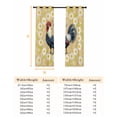 thumbnail image 6 of Spring Floral Rooster Blackout Curtains for Bedroom, Farmhouse Flowers Elegant Botanical Thermal Insulated Kitchen Drapes with Grommets, Light Blocking Window Treatment, 2 Panels 42" x 54", 6 of 7