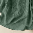 thumbnail image 4 of Kogui Linen Tops for Women 3/4 Sleeve Summer Boho Peasant Blouses Dressy Casual Bohemian Tunic Shirts (AG,XXXL), 4 of 7