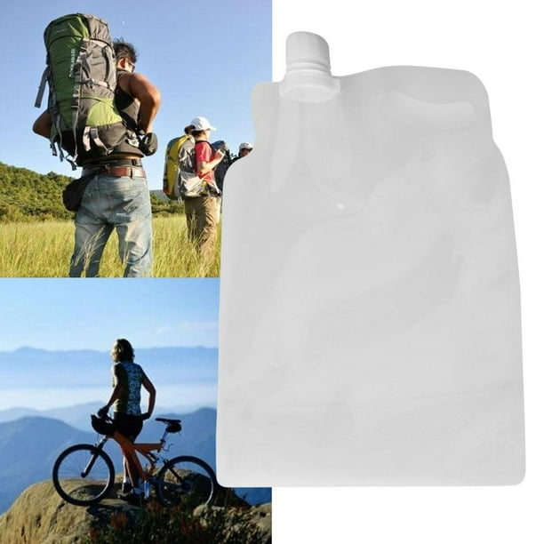Bolsa de agua potable plegable portátil de 2L para acampar al aire libre Senderismo Equitación