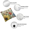 thumbnail image 6 of nygtbtfer  Throw Pillow Set of 2 Decorative Spring Pillow Covers Linen Flower Butterfly Farmhouse Pillowcases for Sofa Couch Living Room Outdoor White, 6 of 7