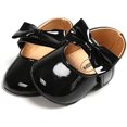 thumbnail image 4 of Baby Girls Mary Jane Flats with Bowknot Ballet Slippers Toddler First Walkers Infant Princess Wedding Christmas Dress Shoes, 4 of 6