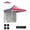 American Flag Print, variant on 10' x 10' Heavy Duty Pop Up Canopy Tent with Sidewall, UPF50+ Instant Sun Shelter with Storage Pockets, Dark Blue