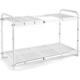 thumbnail image 3 of 2 Tier Under Sink Organizer Shelf Expandable Kitchen Cabinet Storage Rack White, 3 of 7