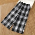 thumbnail image 2 of Bovxnpu Girls Plaid Wide Leg Pants Loungewear Pants Plaid Straight Leg Girls Summer Fashion Daily Casual Comfortable Wear Pants, 2 of 9