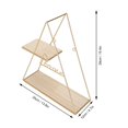 thumbnail image 3 of Una solución decorativa para la sala de estar y el dormitorio: estante de almacenamiento de hierro triangular montado en la pared, 3 of 8