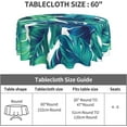 thumbnail image 4 of Tropical Tablecloth Round 60 Inches for Summer Green Hawaiian Palm Leaf Round Tablecloth Polyester Washable Circle Table Cover Table Cloth for Kitchen Dining Room Picnic Patio Wedding Party, 4 of 6