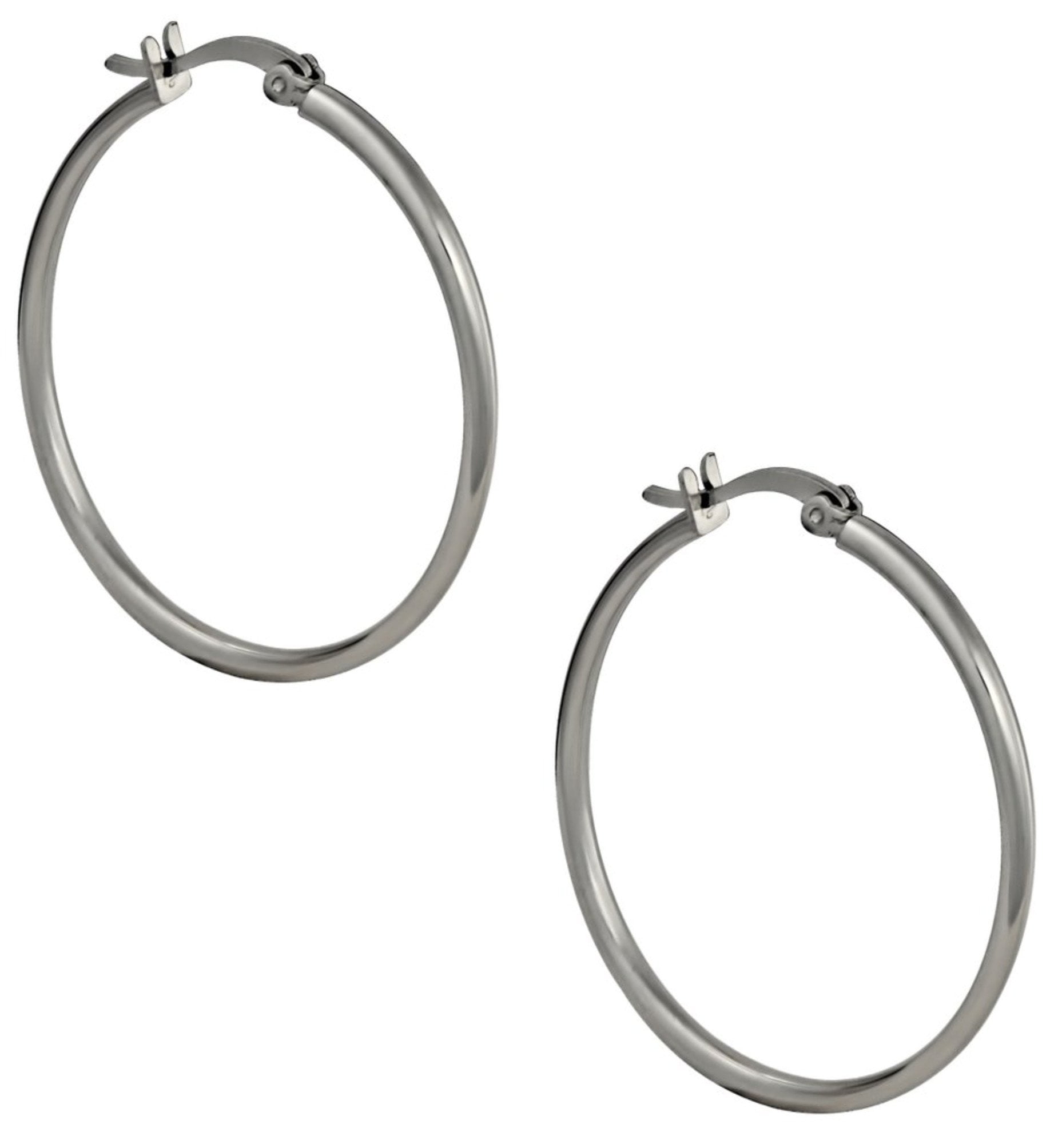 Stainless Steel Brown Plated 43mm Diameter Hoop Earrings Ear Hoops Set Fashion Jewelry For Women Gifts For Her