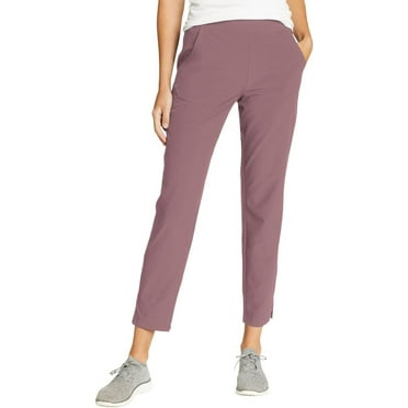 Eddie Bauer Travel Pants Women Lightweight Elastic Waistband Ankle Pants Pink XL