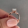 thumbnail image 6 of Cora Jewellery 2TCW Oval Moissanite Engagement Ring For Women With Side Pear, 14K Rose Gold, 6 of 10