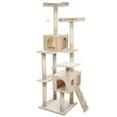 thumbnail image 1 of PETMAKER Skyscraper Sleep & Play Cat Tree, 5.5 feet, Beige, 1 of 1