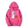 thumbnail image 5 of Pxxlle Hoodies for Women Cute Graphic Sweatshirts with Hood Plus Size Long Sleeve Holiday Pullover Tops with Pockets Hot Pink XXL, 5 of 6