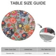 thumbnail image 5 of Floral Elastic Fit Round Tablecloth with Water-Resistant Surface, Polyester Fabric for Indoor or Patio Use, Fits 44-52 Inch Dining Tables, 5 of 6