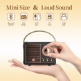 thumbnail image 3 of Altavoz Bluetooth QUEQIMU, portátil, retro, con tarjeta USB/TF/AUX, negro, 3 of 9