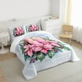 thumbnail image 3 of Manfei Pink Christmas Flower Bedding Comforter Set,Merry Xmas Twin Comforter Sets,Rustic Xmas Berry Bedding Set For Kids,Breathable Home Decor,2-Piece, 3 of 8