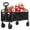 EU Black, variant on 28" Collapsible Wagon Cart with Wheels Foldable, Tail Expansion 380lbs Portable Utility Beach Wagon，Lightweight Folding Cart for Outdoor Shopping Sports Camping