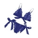 thumbnail image 4 of Conjunto de ropa interior de encaje floral encantador para mujer, regalo de lencería con bragas de malla, azul, S Scienceny XX000194-03, 4 of 7