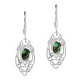 thumbnail image 1 of Enchanting Filigree Oval Abalone Inlay Sterling Silver Dangle Earrings, 1 of 4