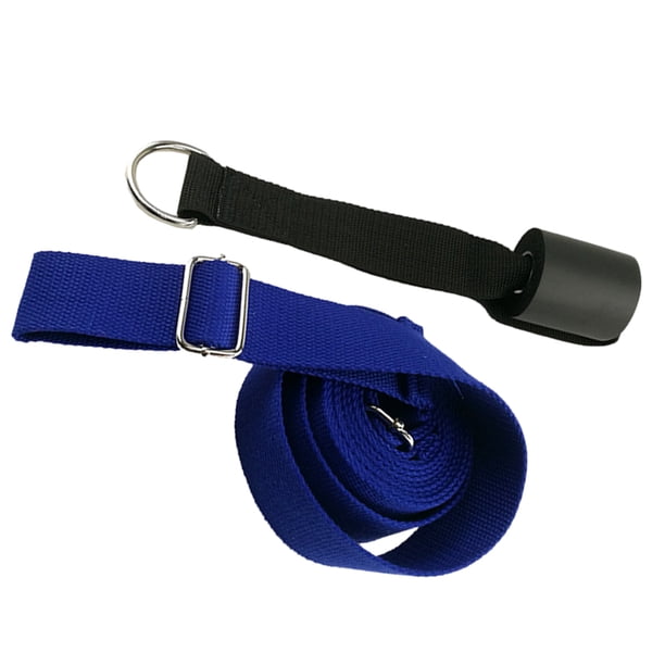 Yuarrent Correa de entrenamiento de Ballet, correa de nailon portátil, acolchado de esponja, estiramiento a prueba de arañazos, correa para Ropa Deportiva, Zapatos azul real