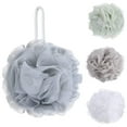 thumbnail image 2 of Paquete de 4 esponjas de baño de malla tipo puf - Esponja exfoliante corporal de malla para ducha, 2 of 7