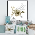 thumbnail image 2 of Designart 'Eucalyptus Branches With Anemone Bouquet Flower II' Traditional Framed Canvas Wall Art Print, 2 of 5