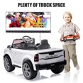 thumbnail image 6 of Dodge RAM Ride on Car, 12V Powered Ride on Toy with Remote Control, Rear Wheel Suspension, 5 Point Safety Belt, MP3 Player, Bluetooth, LED Lights, Electric Vehicles for 3-8 Years Boys Girls, White, 6 of 12