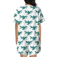 thumbnail image 6 of Sigee Cartoon Shark for Sleepwear Casual Pjs with Pockets Women's Pajamas Sets Shorts 2 Piece Short Sleeve Lounge Sets Small, 6 of 9