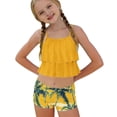 thumbnail image 5 of Gamivast Two Piece Tankini for Toddler Girls Tiered Ruffle Flounce Top with Boy Shorts Modest Swimsuit Summer Pool Party Wear Cute Holiday Bathing Suit, 5 of 8