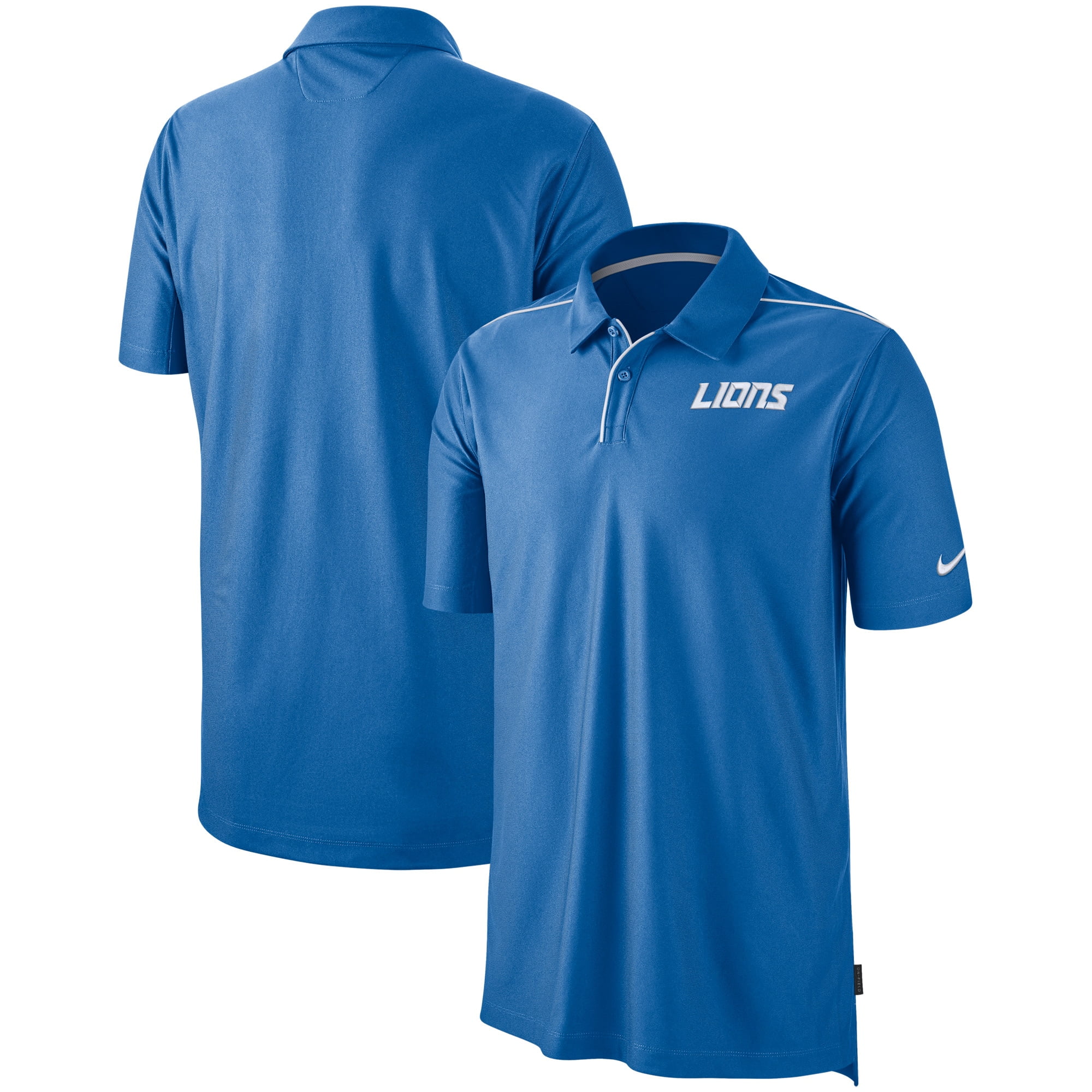 Detroit Lions Nike Sideline Team Issue Performance Polo - Blue ...