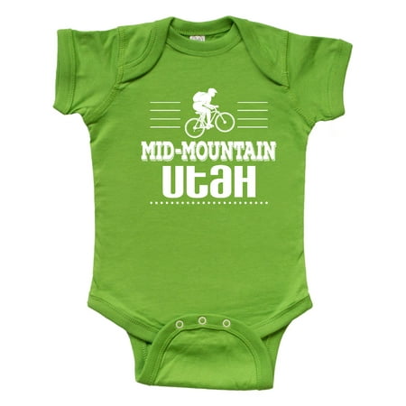 

Inktastic Mid Mountain Utah Mountain Biking Gift Baby Boy or Baby Girl Bodysuit