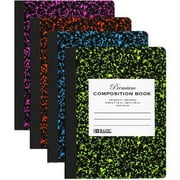 BAZIC W/R 100 Ct Premium Assorted Color Marble Composition Book, Case Pack of 48