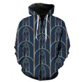thumbnail image 1 of Sudadera con capucha y cremallera para hombre, con estampado geométrico abstracto en 3D, de gran tamaño, informal, de manga larga, estilo Harajuku, para primavera, 1 of 6