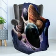 thumbnail image 4 of Space Soft Flannel Fleece Throw Blanket, Solar System Planets All Together in Space Mercury Jupiter Globe Saturn Universe, Cozy Plush for Indoor and Outdoor Use, 60" x 80", Multicolor, by Ambesonne, 4 of 5