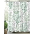 thumbnail image 2 of Fsddascl Sage Green Coral Coastal Shower Curtain Set - 36" x 78" Washable Bathtub Curtain with 12 Hooks, Summer Beach Seaside Nautical Waterproof Fabric Stall Shower Curtains for Bathroom/Bathtub, 2 of 6