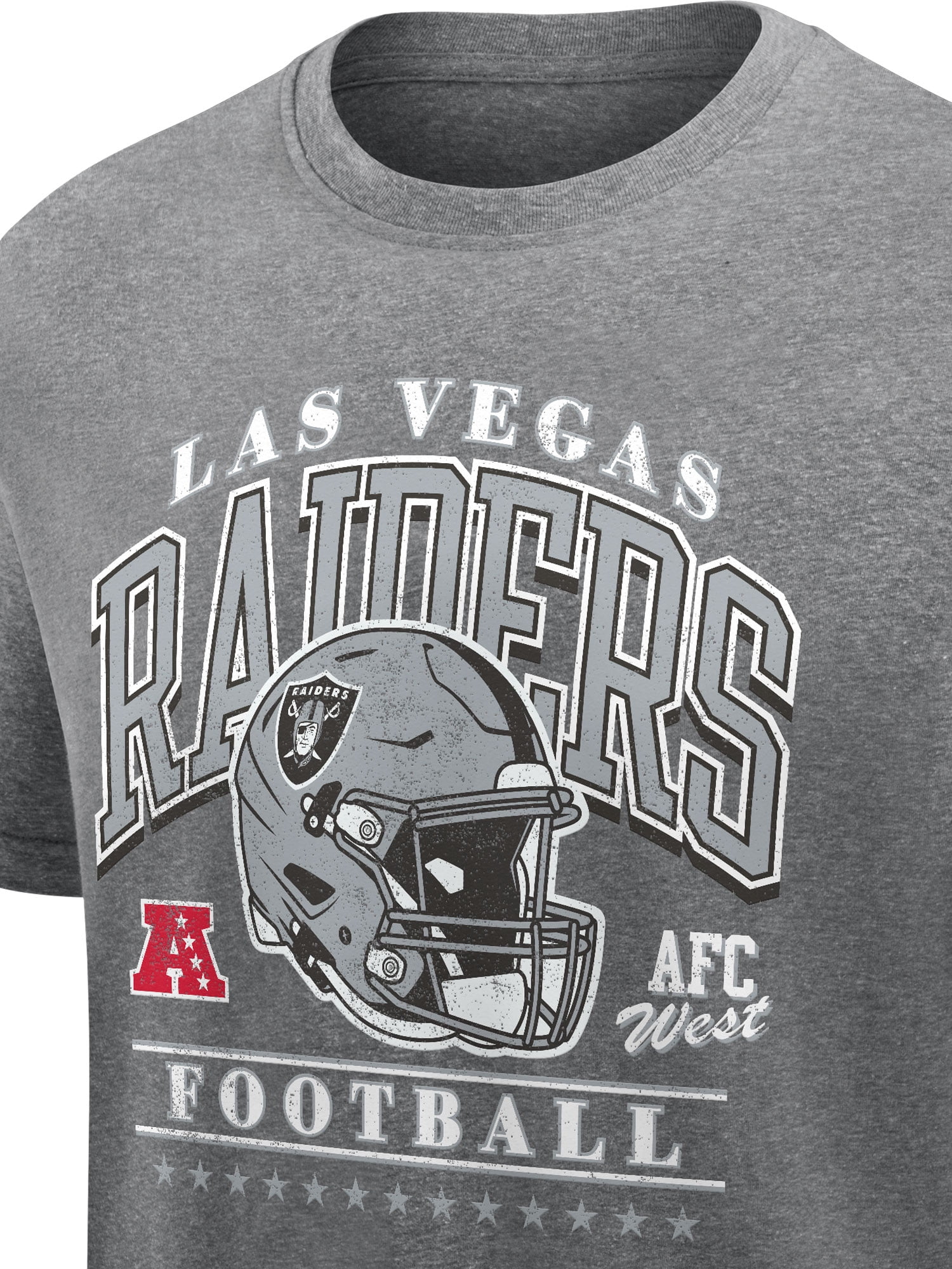 NFL Las Vegas Raiders Men's Synthetic Black Heather Short Sleeve T-Shirt