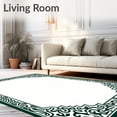 thumbnail image 2 of ODIKA 5x7 Machine Washable Non-Slip Area Rug, Jade Dynasty Interlocking Spiral Ornate Decorative Luxe High Traffic Rug, Green, 550820, 2 of 7