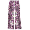 thumbnail image 1 of Small Petite Purple Dewdrop Palazzo Capri Pants, 1 of 4